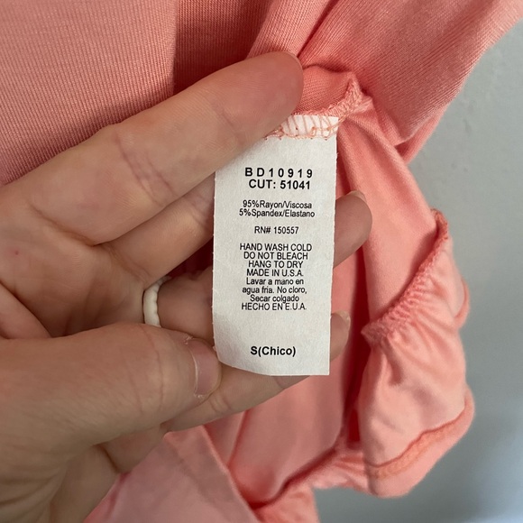 3/$25! Peach Ruffle Dress - Picture 4 of 5